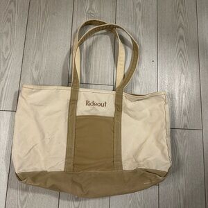 L.L. Bean Beige and Brown Boat and Tote Bag